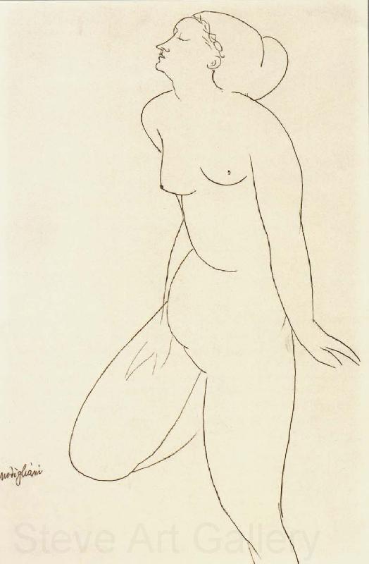 Amedeo Modigliani Standing Female nude Norge oil painting art